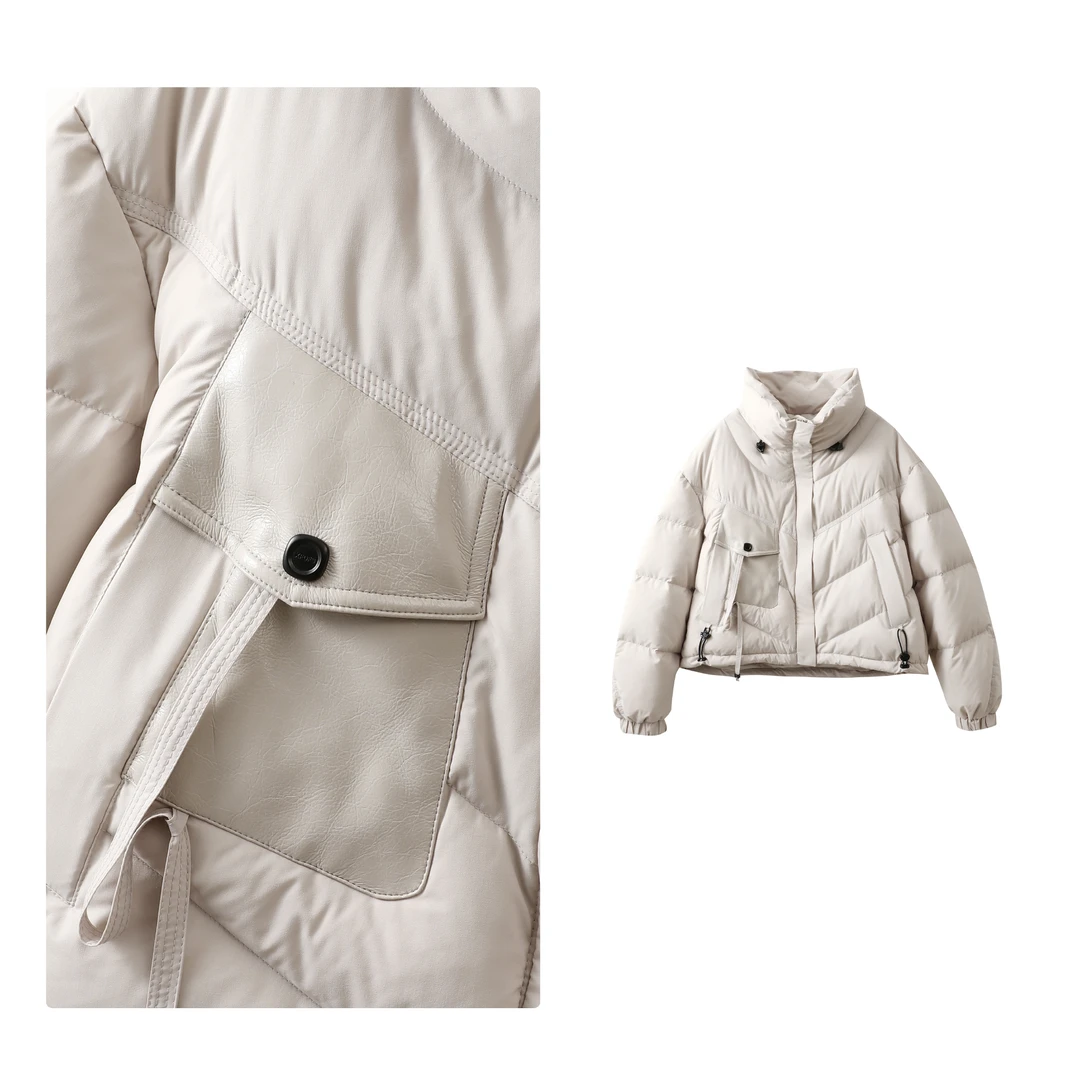 门店14&59！抗寒-20°C，暖炸了/90白鸭绒软面包羽绒服外套女 M13287