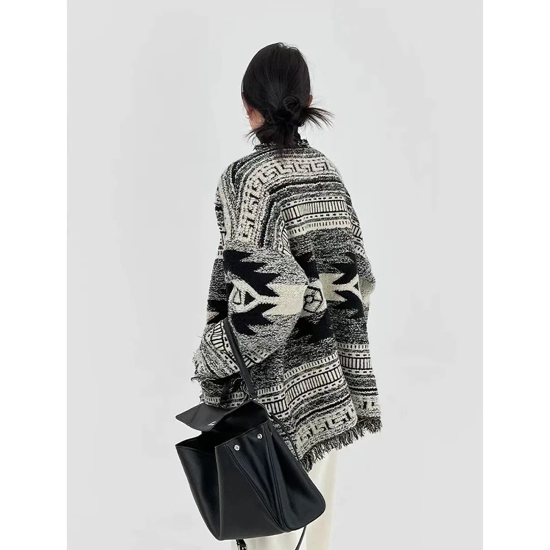 B 门店7&19！老板娘私服推荐，波西米亚开衫/流苏毛巾绣外套 T4289