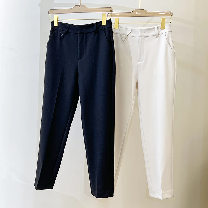 【三角恋】之遐新款设计感显瘦中高腰西装裤小脚休闲百搭女裤西裤