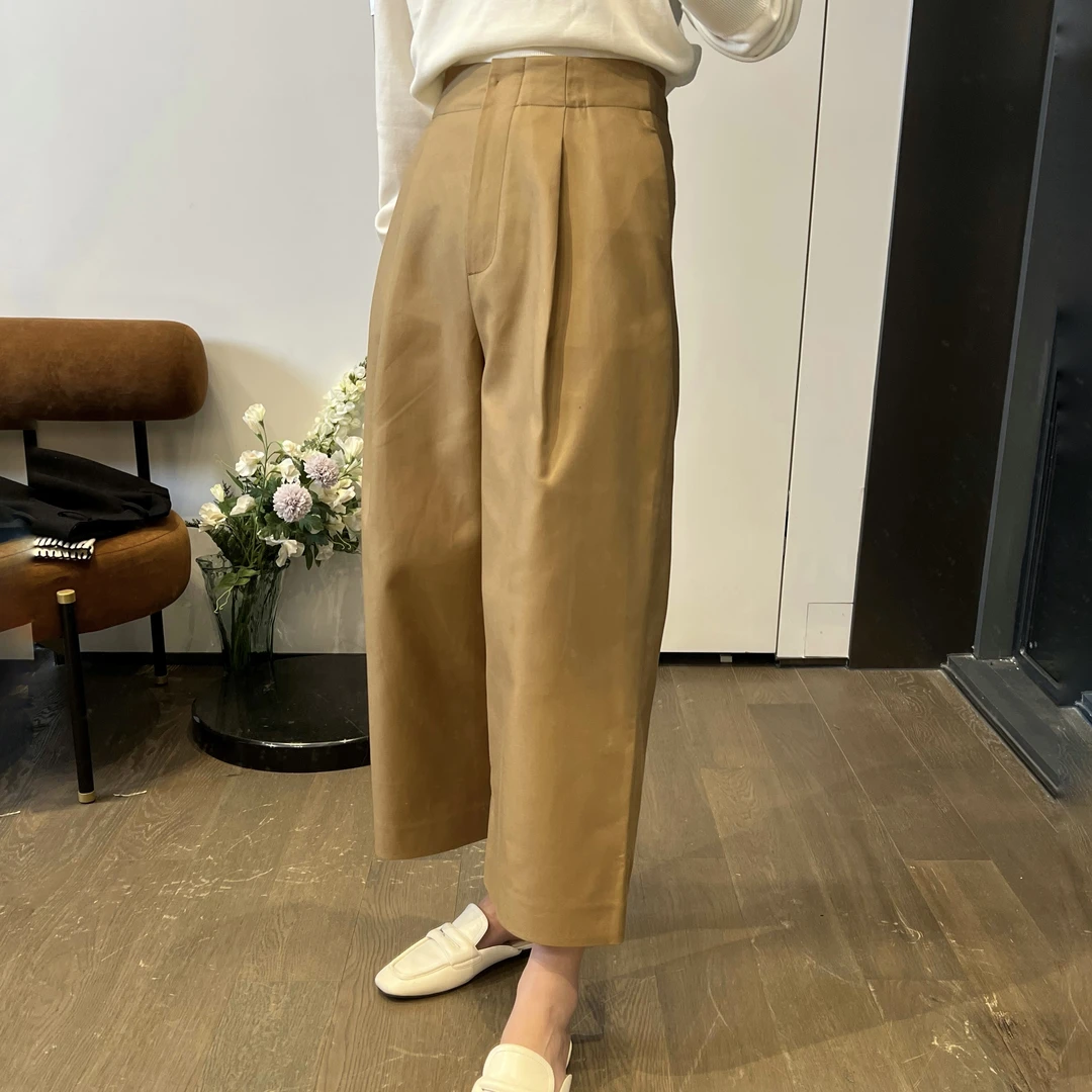 【平分秋色】进口面料高密双织组织挺括细腻显瘦百搭九分裤休闲裤