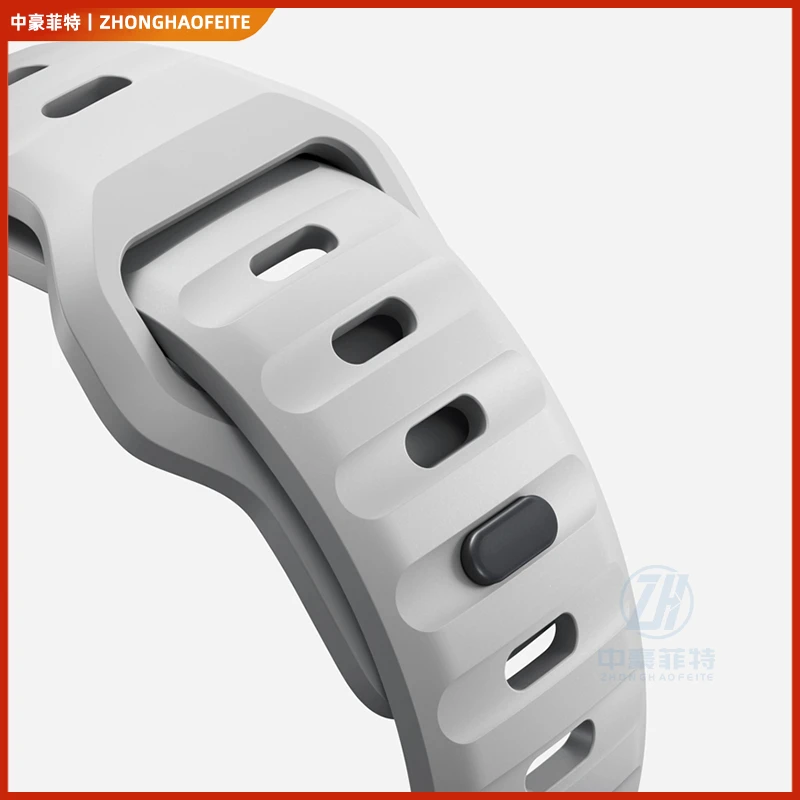 适用iwatch9苹果表带S9新款运动硅胶透气表带SE/S8/ultra表带时尚
