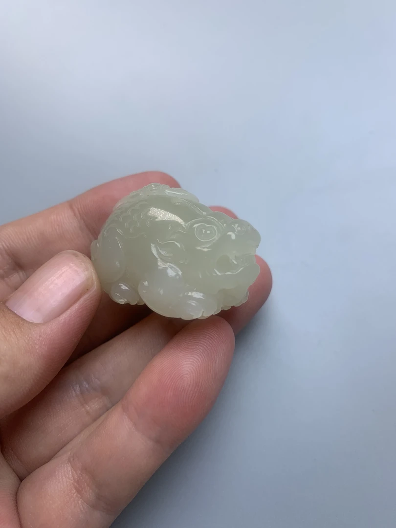 天然和田玉貔貅苏工精雕饱满圆润福寿延年招财纳福精致男士挂件