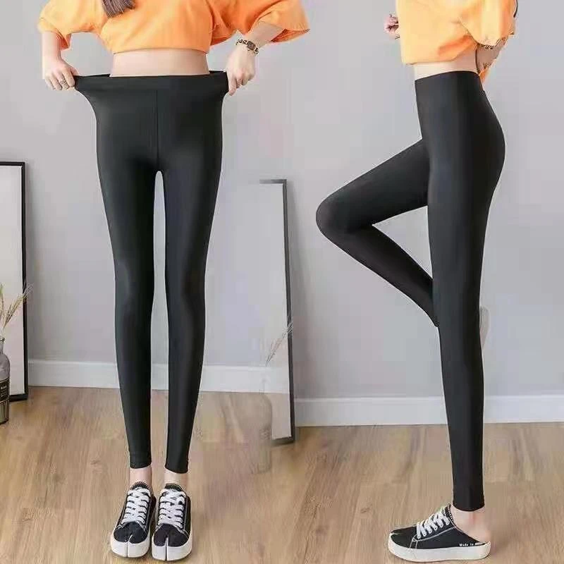 女士夏季薄款高腰瑜伽打底裤时尚百搭紧身显瘦弹力打底裤外穿