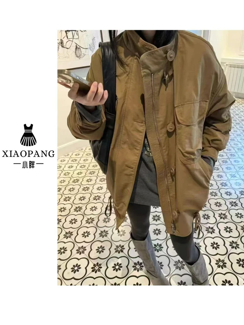 【小胖家】【福福款只出不进】韩版厚款休闲风衣羽绒服