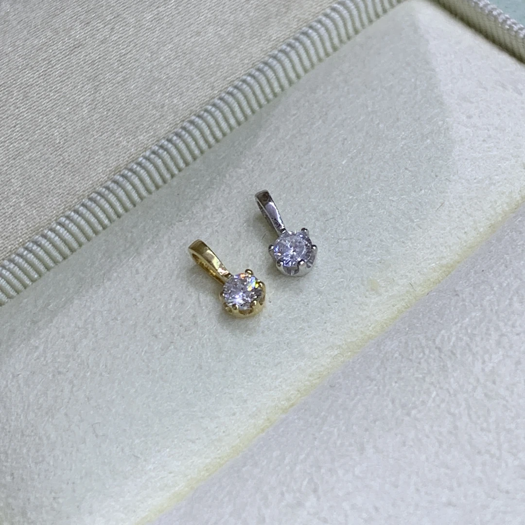 七分「闪耀」18k金小吊坠 可任意搭配链子 diy 路路通搭配（发一个）