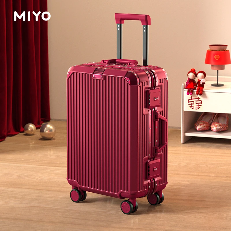 MIYO红色行李箱结婚喜箱新娘婚礼登机箱拉杆箱子大容量旅行箱女款