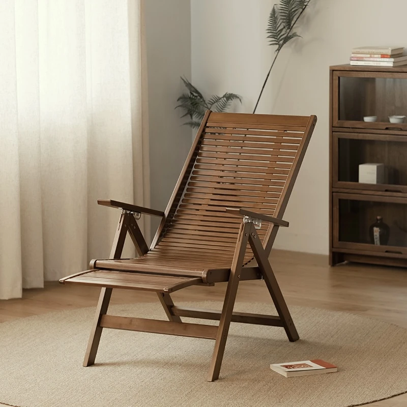 楠竹加长躺椅夏日户外可折叠家用办公室午休搁脚躺椅