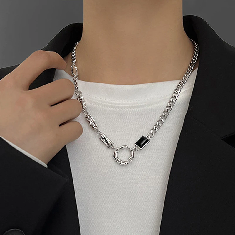 钛钢项链 项链男女生高级感轻奢小众设计感痞帅潮牌嘻哈锁骨链ins