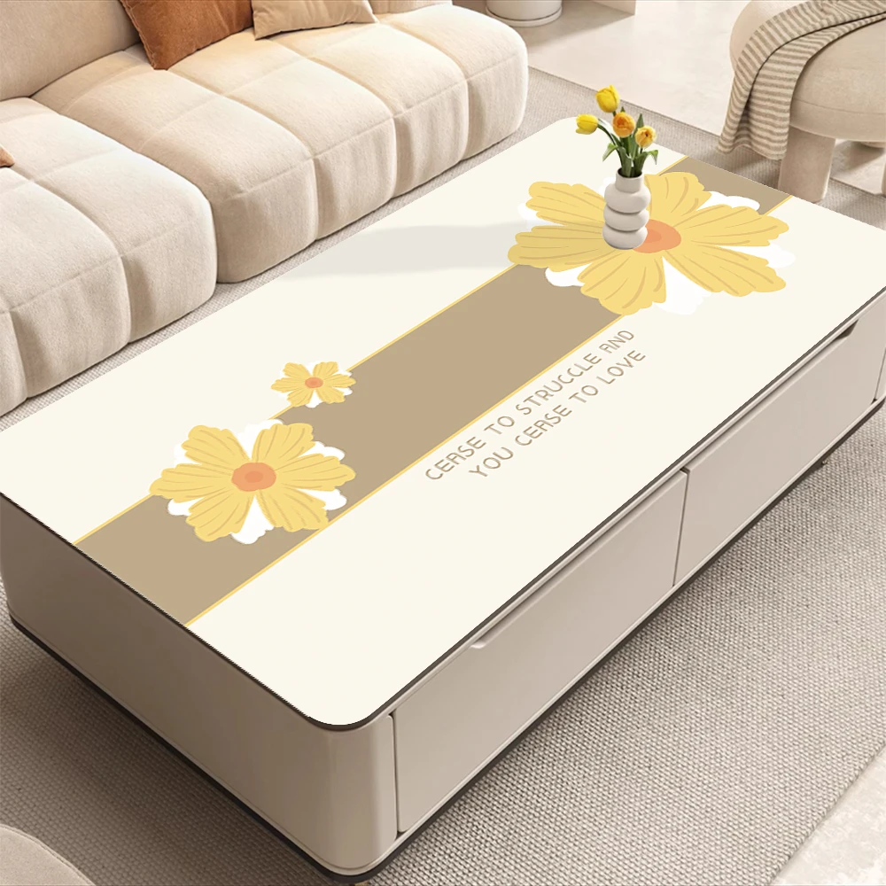 新款茶几桌布防水防油免洗防烫长方形餐桌垫轻奢简约家用电视柜垫