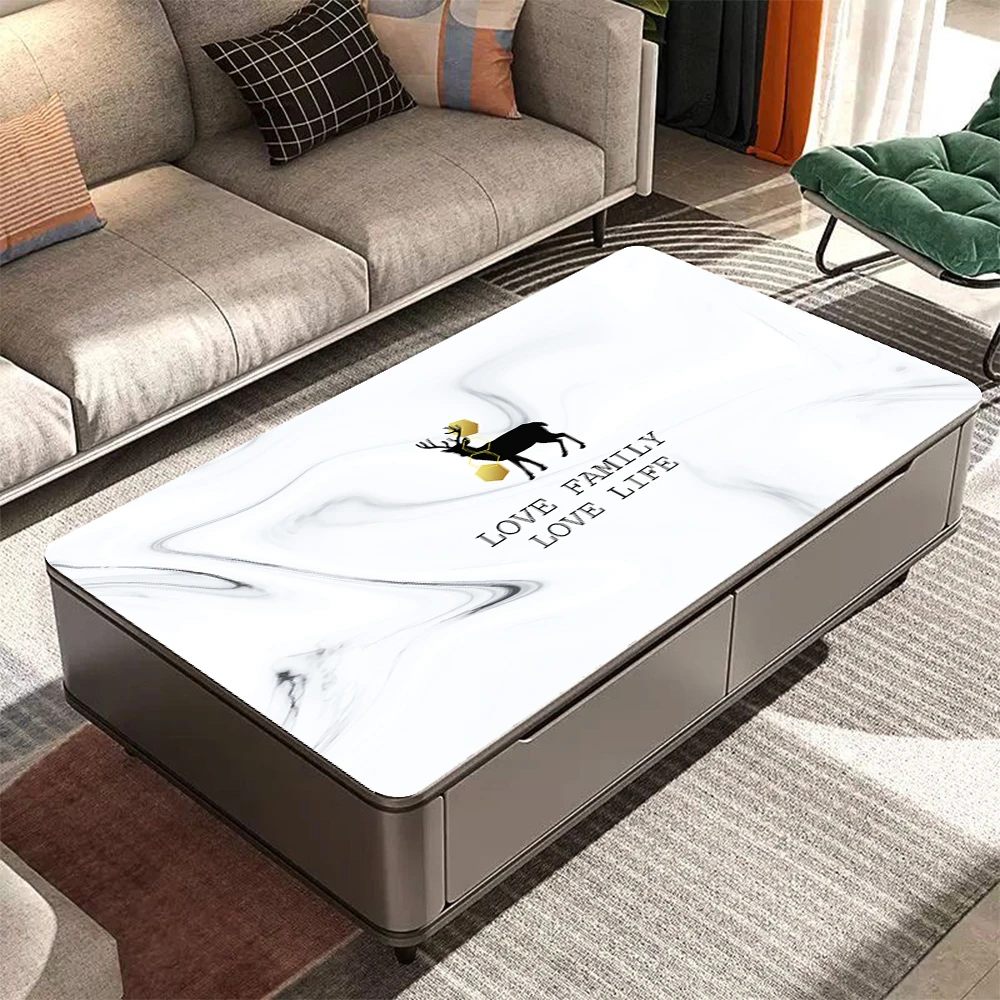 网红皮革茶几桌垫防水防油免洗防烫餐桌垫轻奢简约家用长方形桌布