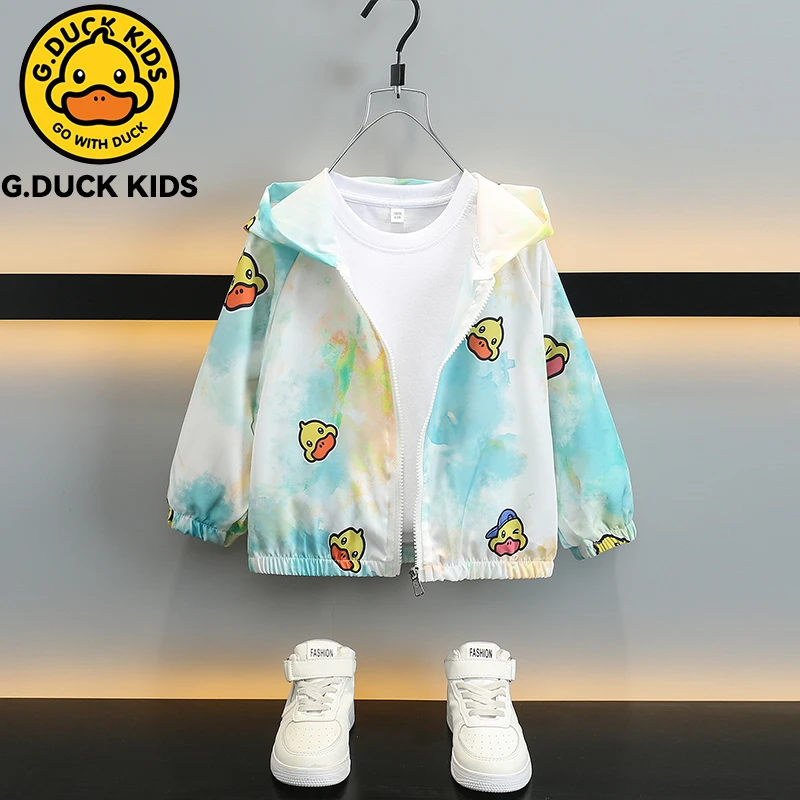 HAL.DUCK/哈罗小黄鸭2024夏季新款薄款防晒衣透气休闲洋气连帽衣