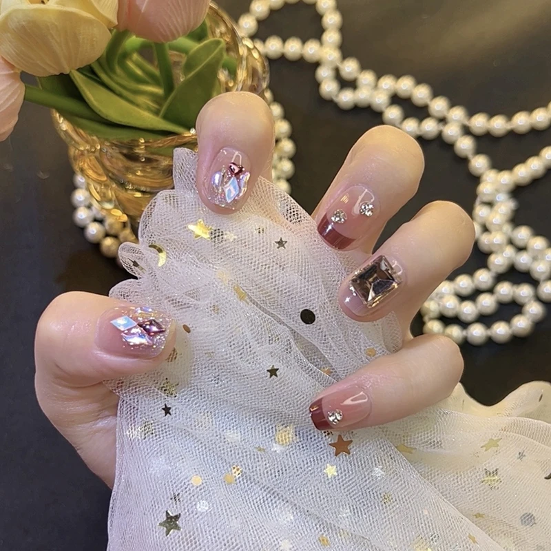 （短款）2024年新款穿戴甲指甲贴片糖心话梅高级感美甲片美甲贴片