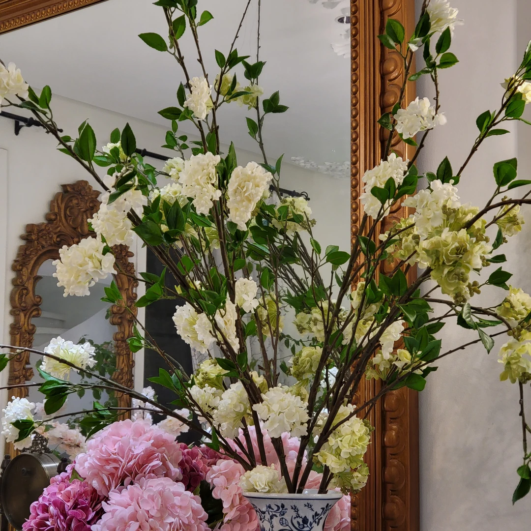 仿真花单枝雪球小碎花绣球插花配花家居样板间装饰花艺仿真花