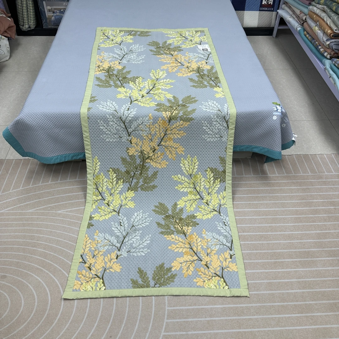 发财树90*220cm凉席夏季凉感天丝床盖沙发垫透气吸汗防滑款可机洗