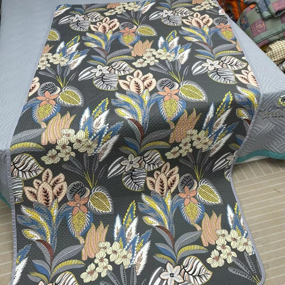 花繁叶茂90*220cm三层夹棉四季床盖沙发垫学生宿舍床垫飘窗垫防滑