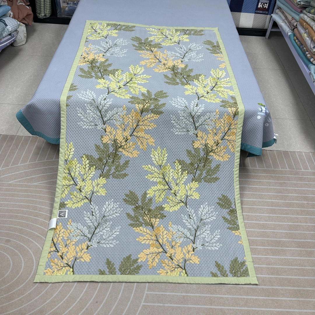 发财树120*220cm凉席夏季天丝凉感床盖沙发垫学生宿舍床垫可机洗