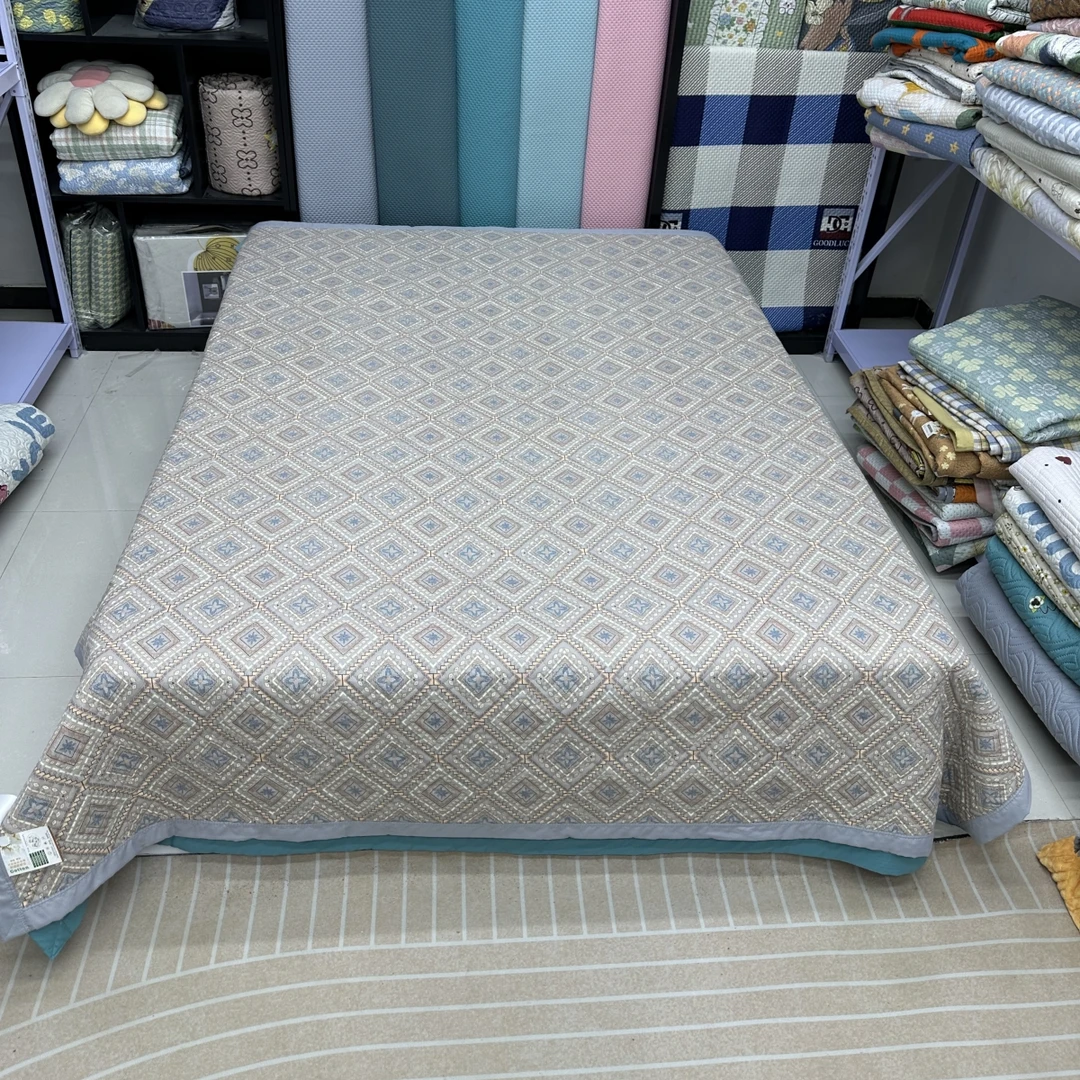 欧式风情200*230cm加厚双层纱床盖加厚四季水洗棉双面防滑可机洗