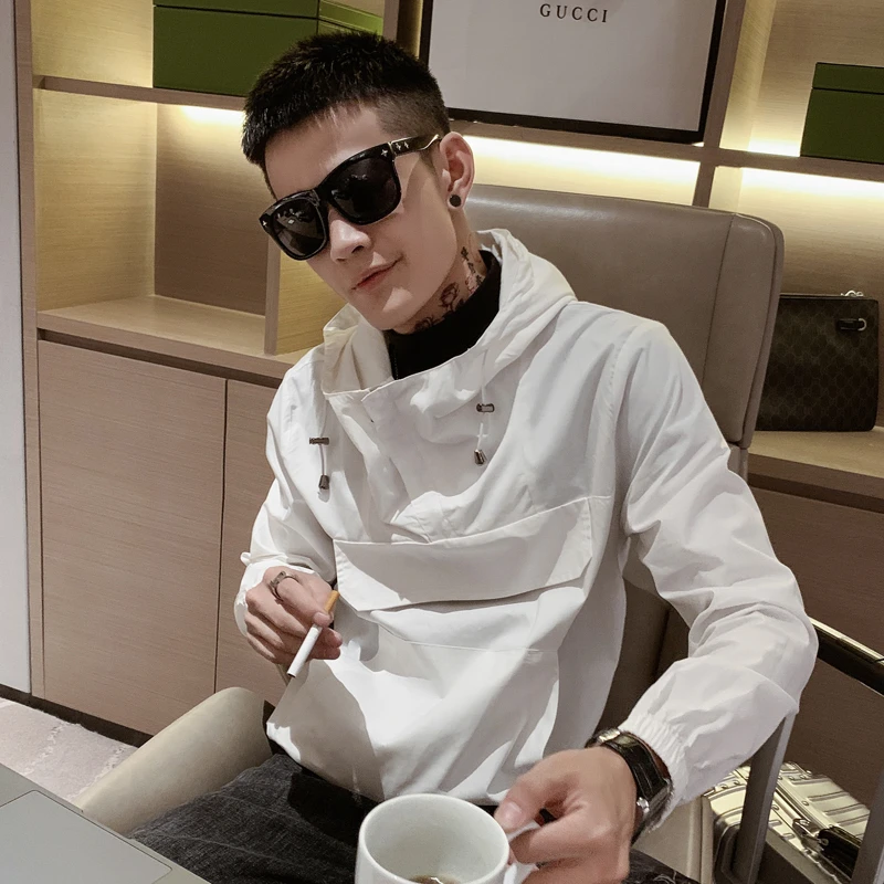 【10907包邮】2024秋季新款青少年学生纯色套头连帽修身卫衣夹克