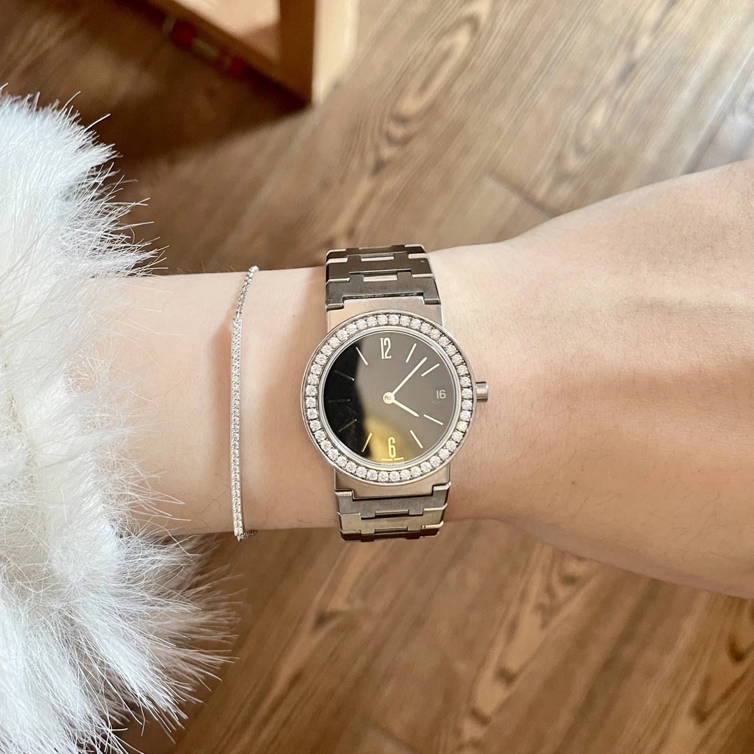 95新 BVLGARI/宝格丽 vintage中古手表/石英表/后钻/表径26/BG005