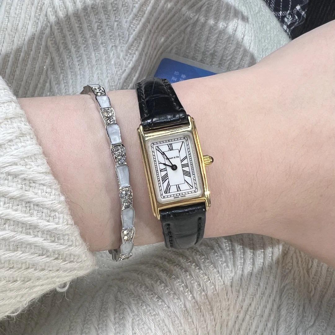 95新 Tiffany & Co./蒂芙尼 中古手表/石英/18K金/表径16/TF002