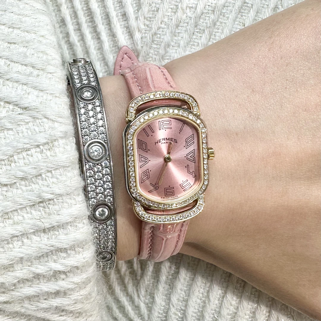 95新 Hermes/爱马仕 Vintage中古表/石英表/HM044/20.5盘