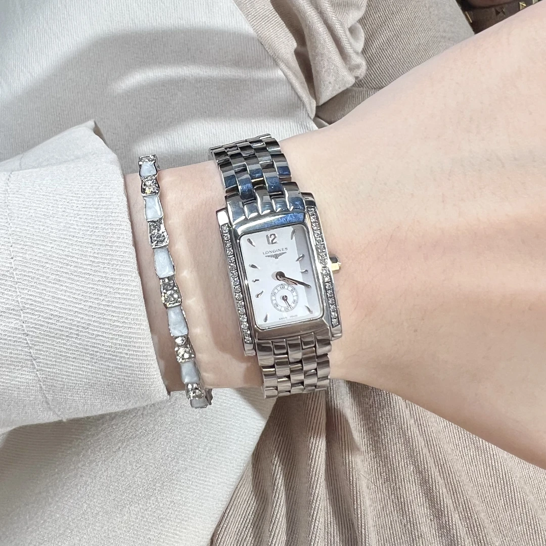 95新 Longines/浪琴 Vintage中古表/石英表/后钻/LG067