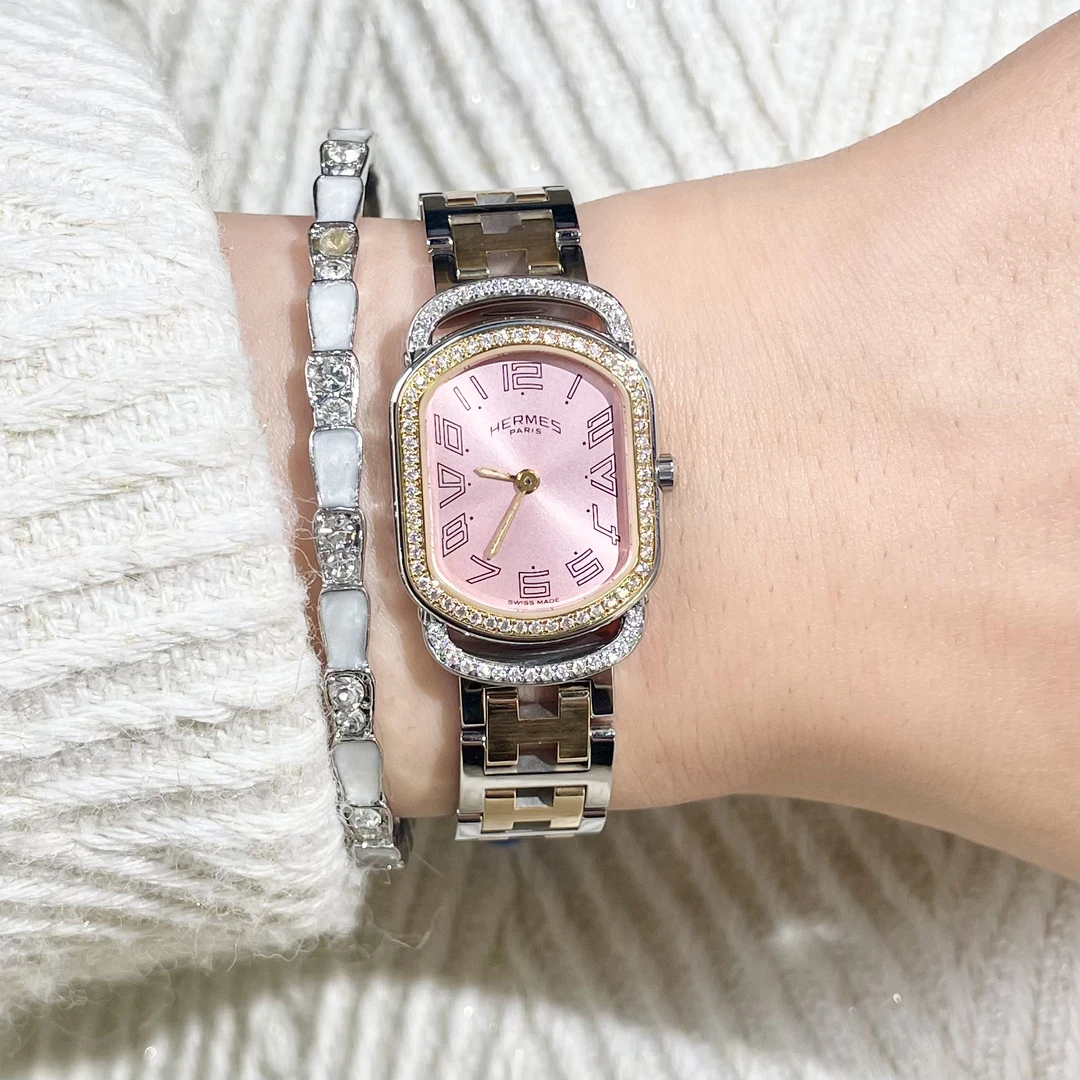 95新 Hermes/爱马仕 Vintage中古表/石英表/后钻/HM031