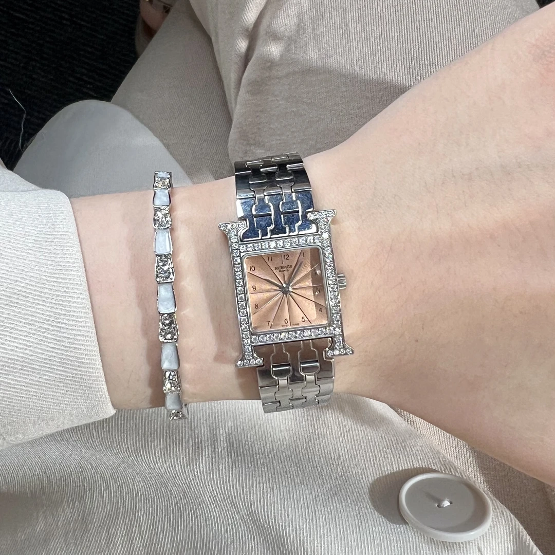 95新 Hermes/爱马仕 Vintage中古表/石英表/后钻/HM011