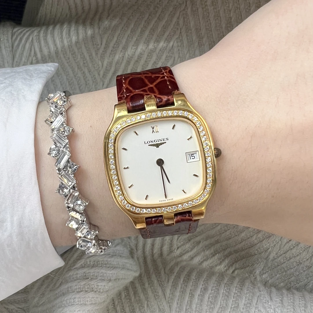 95新 Longines/浪琴 Vintage中古表/石英表/女表/LG090