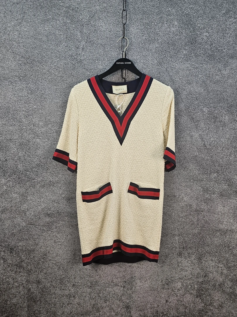 san0198/GUCCI/古驰/V领套头连衣裙/尺码36/99新