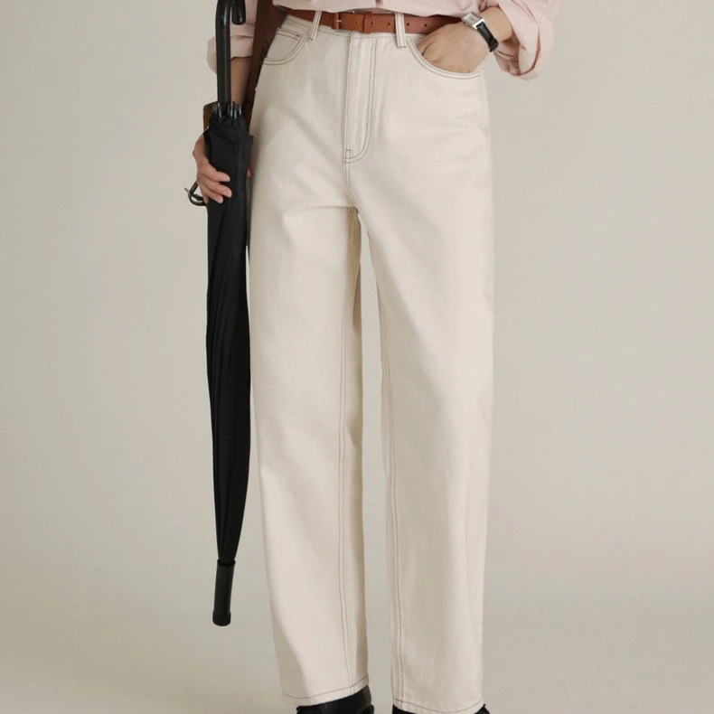 2023春夏男原色牛仔裤休闲裤伐木裤 日系春夏百搭休闲大码女时尚