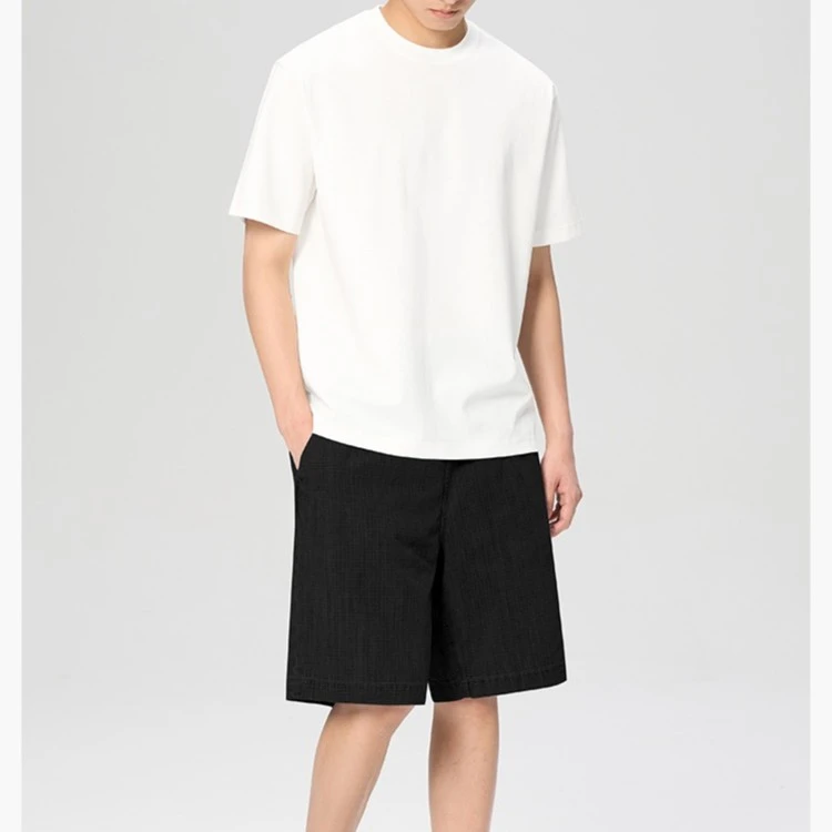 2023男士莫代尔液氨棉短袖柔软裸感凉爽抗皱行政穿搭潮纯棉t恤