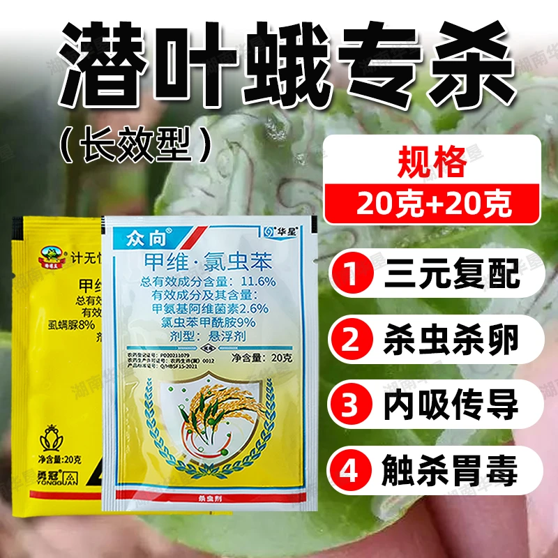 潜叶蛾专用杀虫方案虱螨脲杀卵柑橘果树锈壁虱潜叶蛾强力杀虫剂