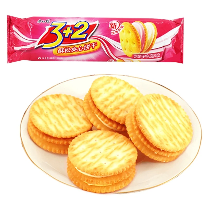 118g康师傅3+2松派草莓味