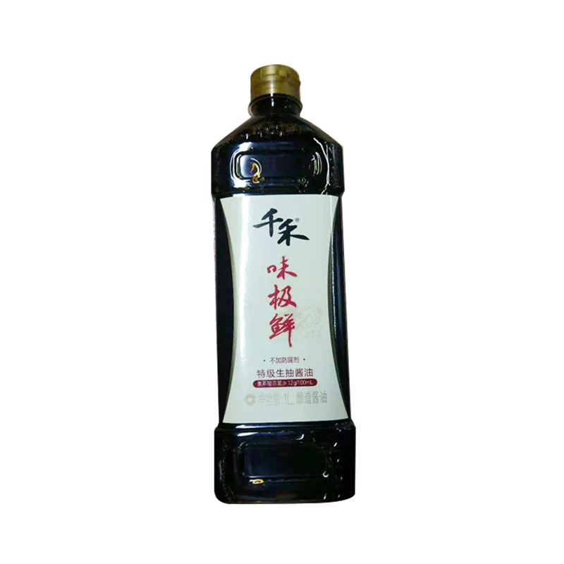 千禾零添加味极鲜特级生抽1L