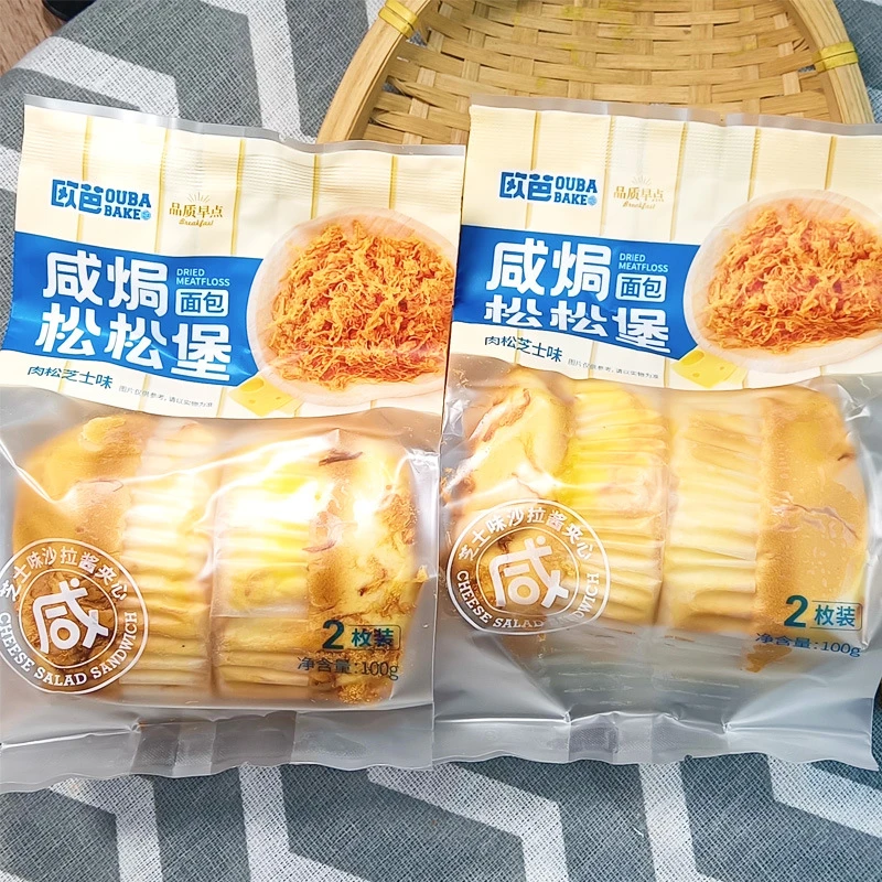 欧芭咸焗面包蛋糕肉松芝士口味 100g