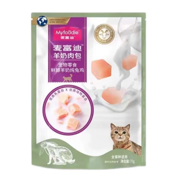 麦富迪 猫零食羊肉奶包鲜醇羊奶炖兔鸡 70g 宠物食品 猫咪食品 猫咪零食 宠物零食