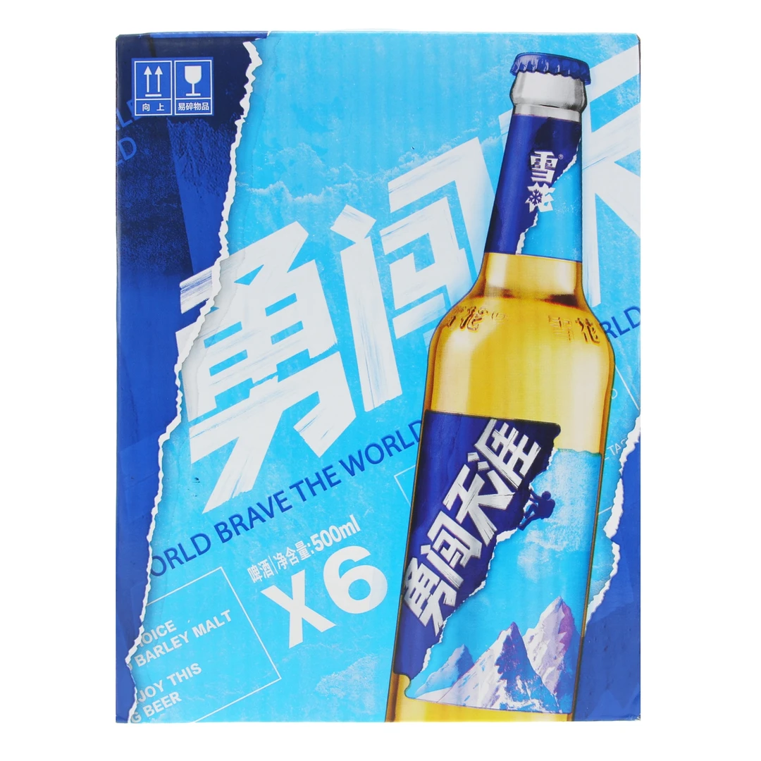 （无奖版）SNOW/雪花勇闯天涯啤酒8度500ml*6瓶