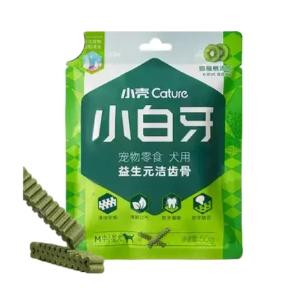 小壳小白牙犬用洁齿棒鸡肉猕猴桃50g