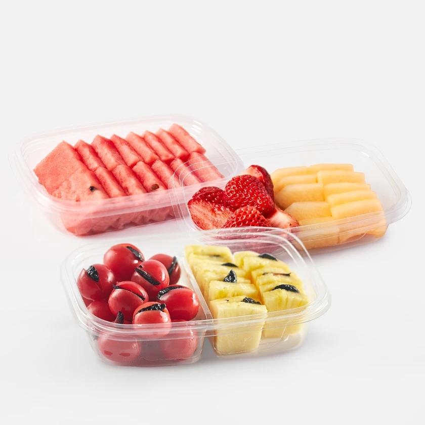 【双拼】草莓+哈密瓜220g+【双拼】凤梨乌梅+乌梅小番茄350g+【单切】西瓜250g