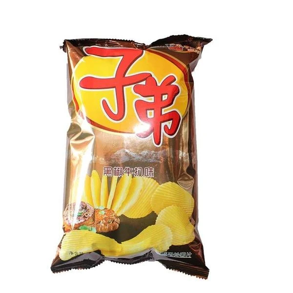 子弟 黑椒牛扒味薯片 100g/袋解馋零食