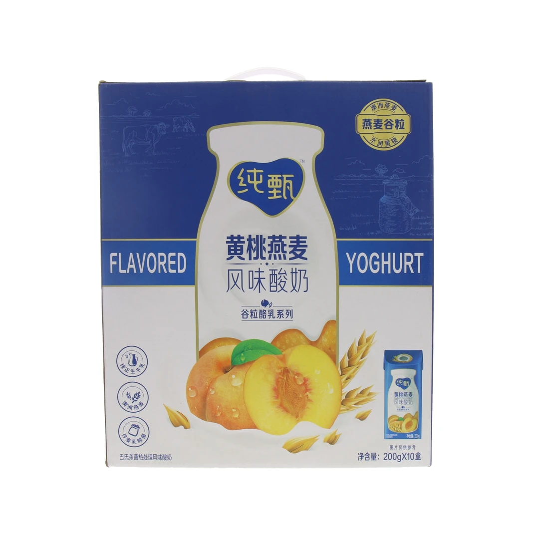 6月-蒙牛纯甄黄桃果粒酸奶