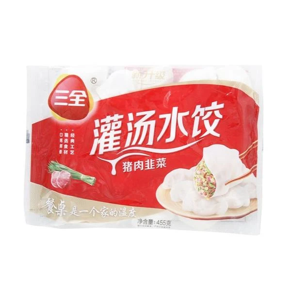 三全 猪肉韭菜味灌汤水饺 455g/袋