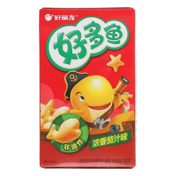 好多鱼 浓香茄汁味烘烤型马铃薯膨化食品 33g/盒解馋零食