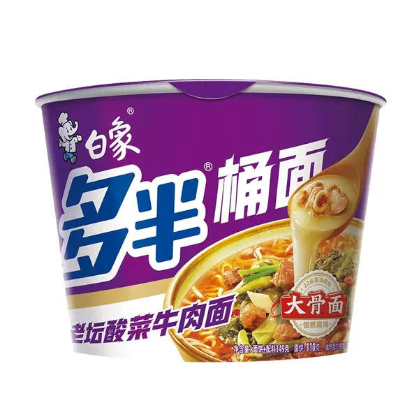 白象大骨多半老坛酸菜牛肉面149g/桶