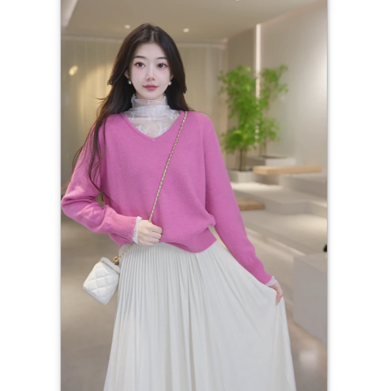 Basic House/百家好新款时尚百搭减龄长袖毛衣  B0824B5J492