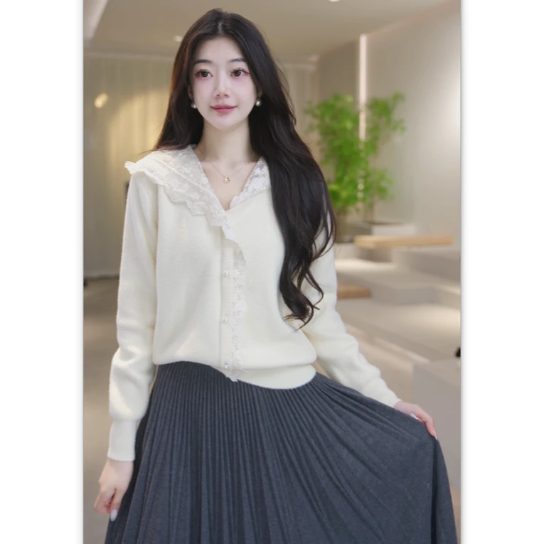 Basic House/百家好新款时尚百搭减龄长袖毛衣 B0824B5J482