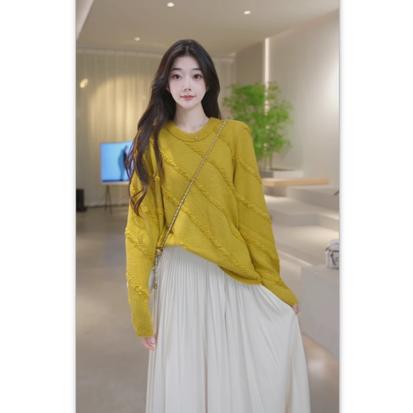 Basic House/百家好新款时尚百搭减龄长袖毛衣  B0824B5K182