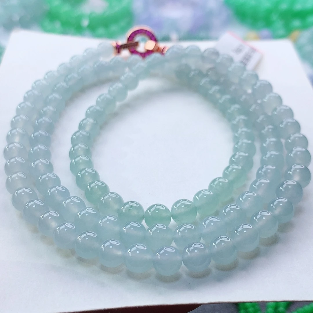 翡翠手链未镶嵌卡6mm