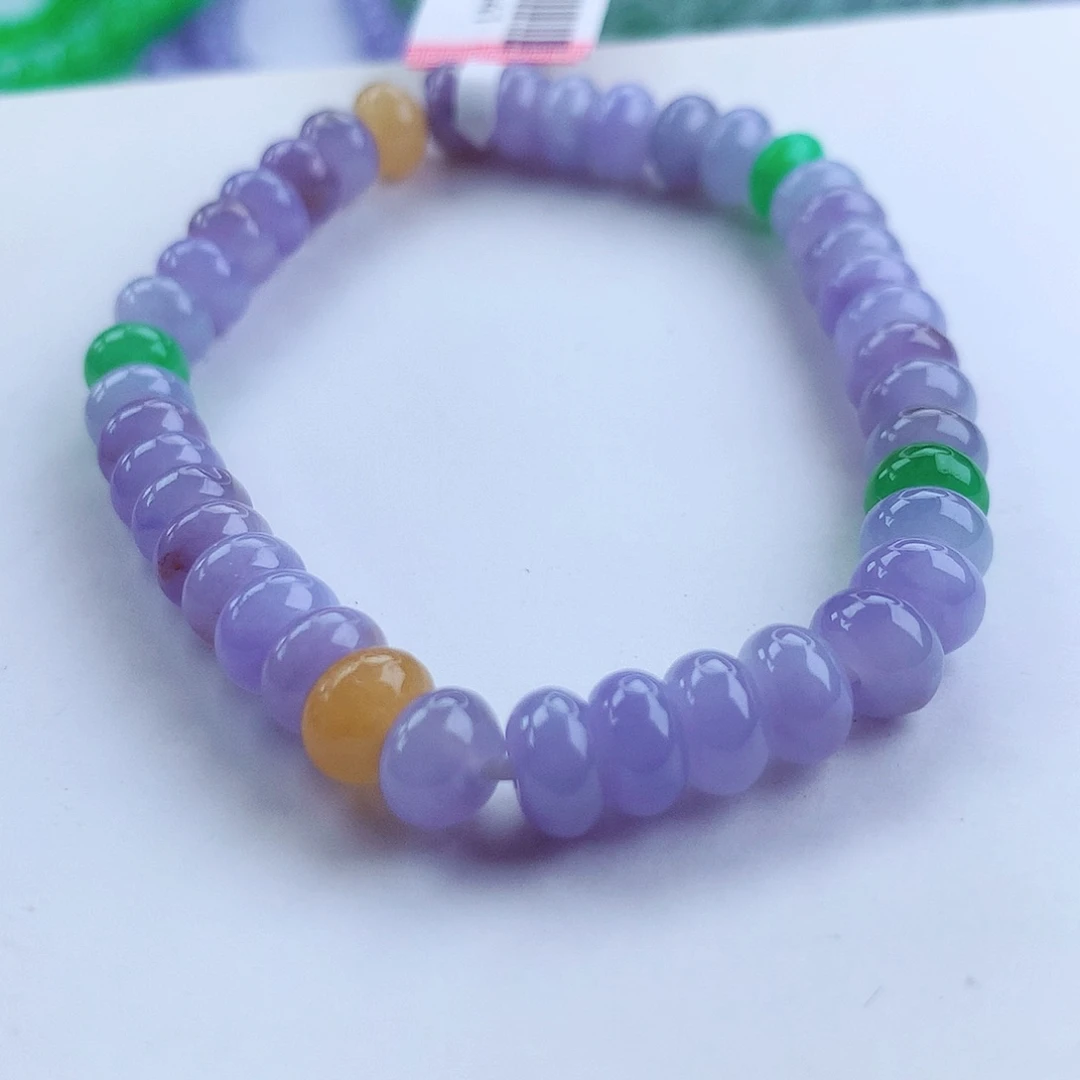 翡翠手链未镶嵌卡7mm